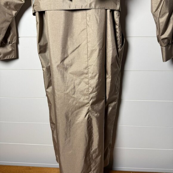 British Mist Taupe Trench Coat Size 11/12 with Belt - Picture 11 of 11